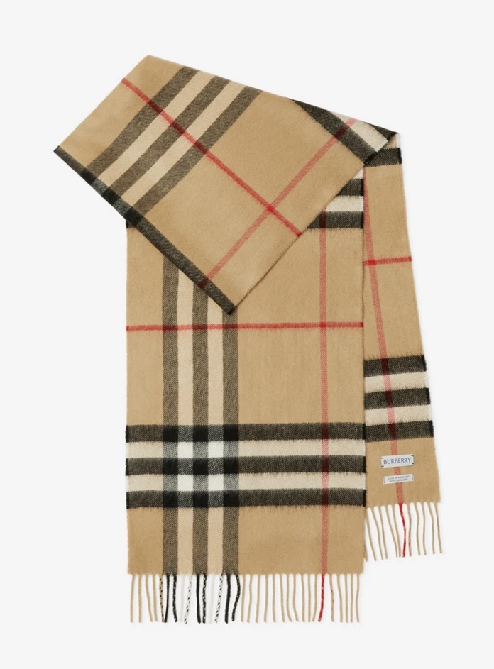 Photo of Burberry Check cashmere scarf