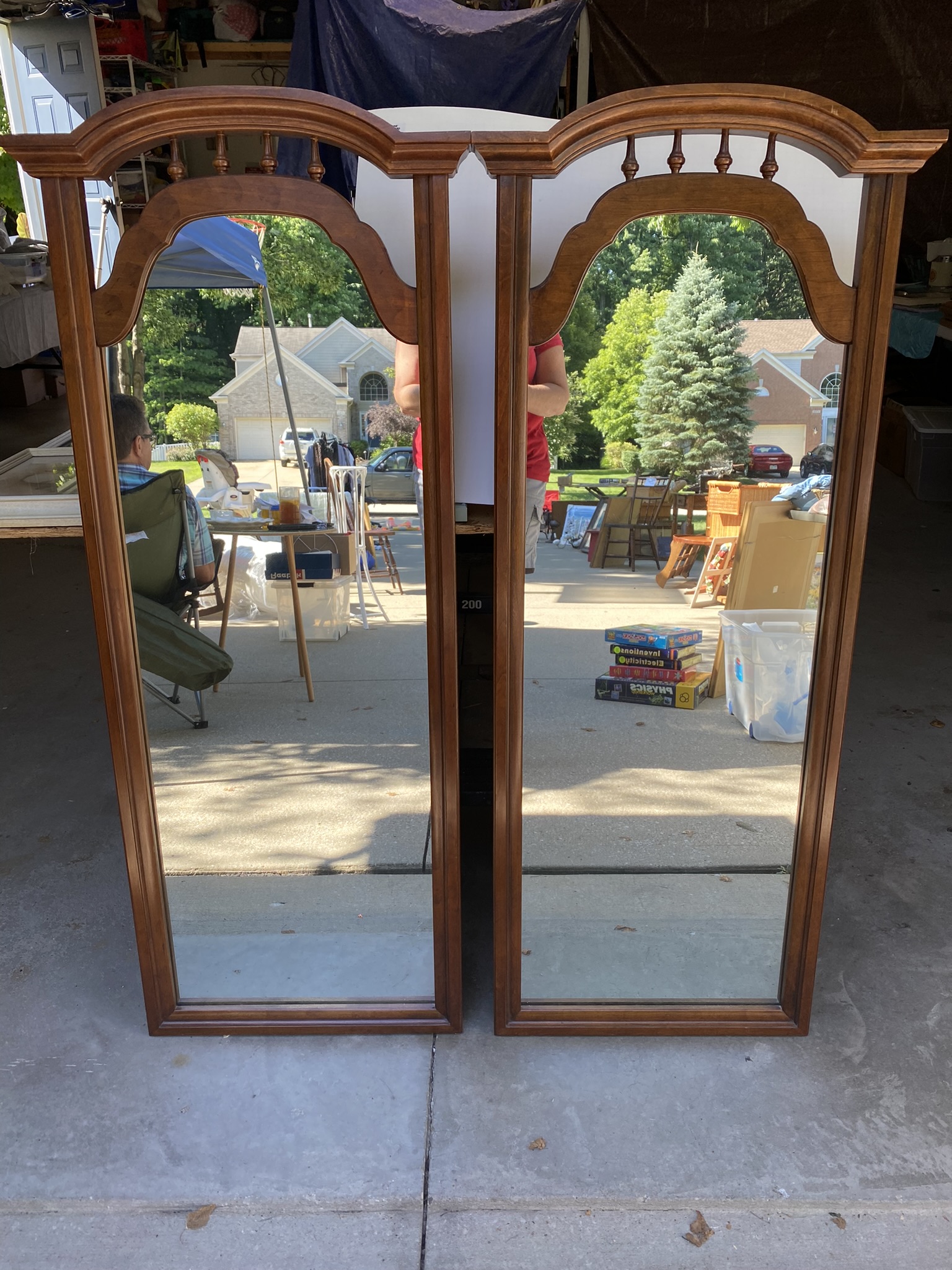 Photo of Pair of Victorian Mirrors cherry wood    Gorgeous!