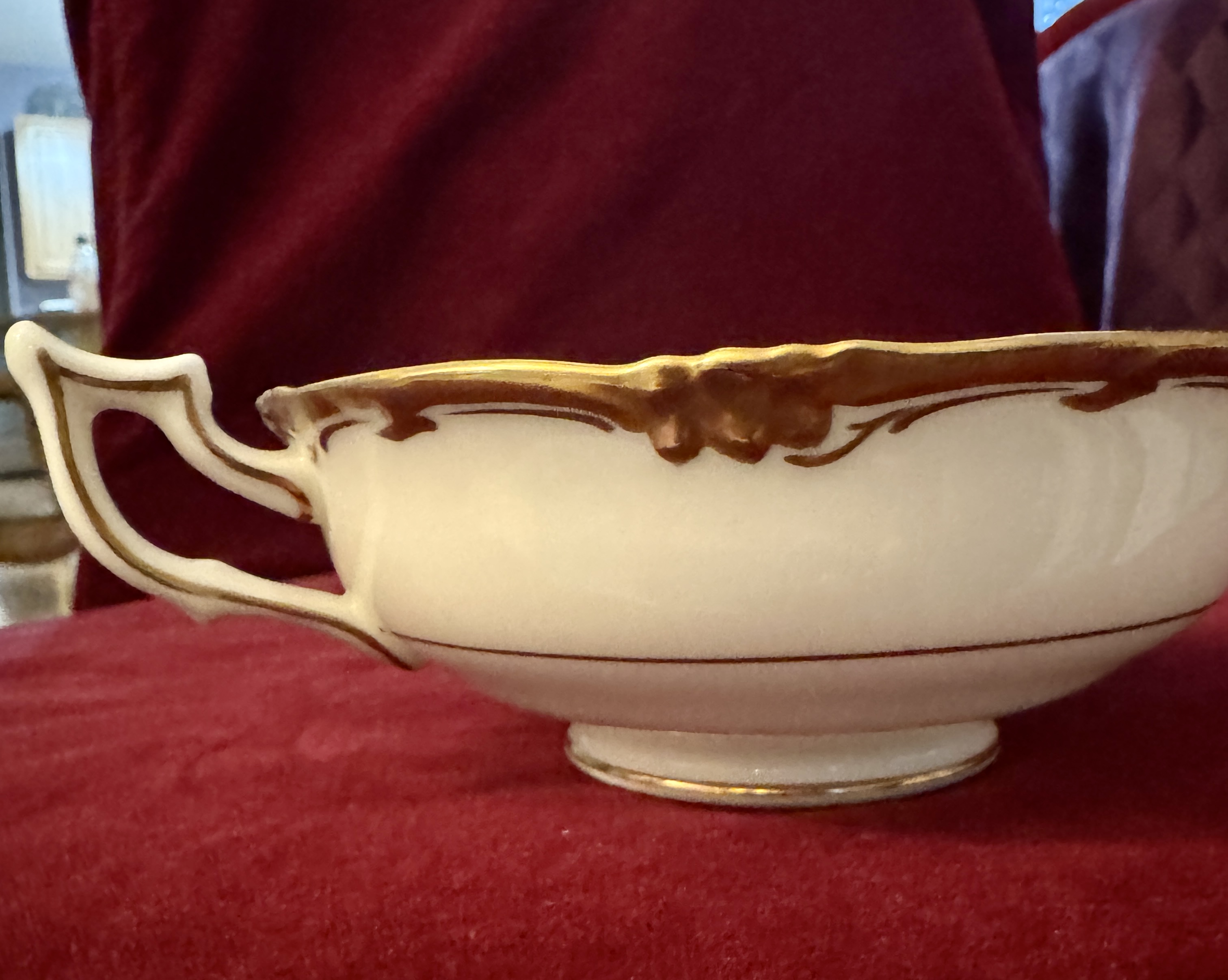 Photo of Victorian Antique Cauldon Bone China “Eden” soup bowls  set of 6  Made in England Circa 1904-1919